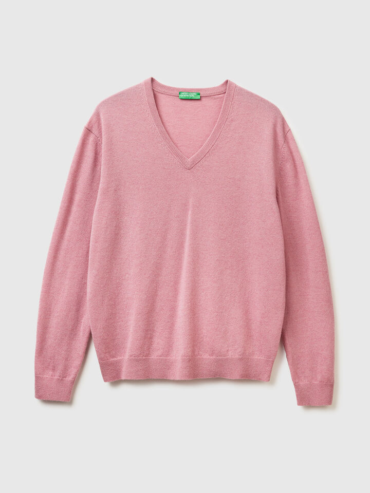 V NECK SWEATER L/S Herren image number 5